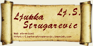 Ljupka Strugarević vizit kartica